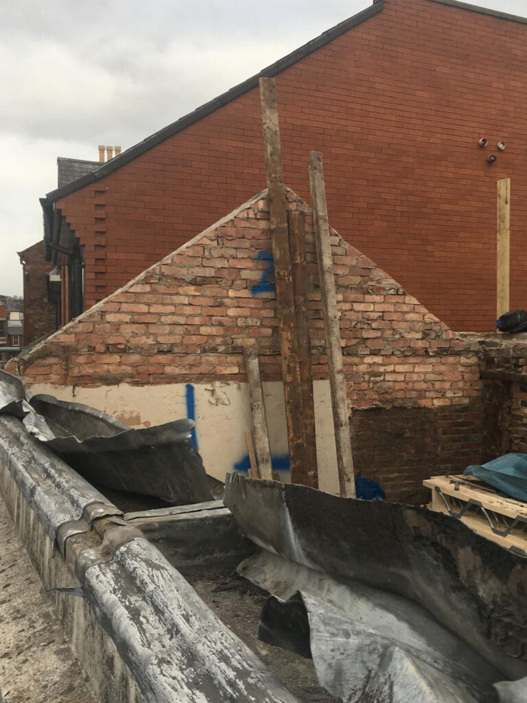 stripping down the old roof and prep for the new roof